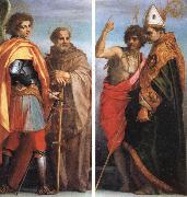 Andrea del Sarto SS.Michael the Archangel and John Gualbert SS.John the Baptist and Bernardo degli berti oil painting